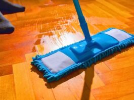 Wooden floors will be shinier and repel dust if mopped down with 1 common household item